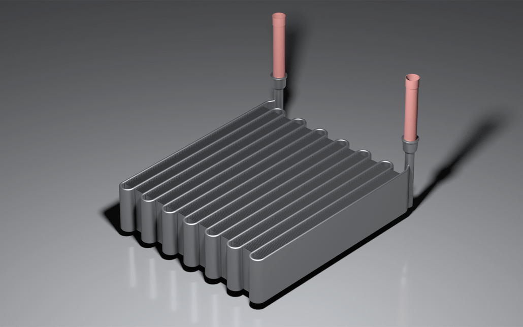 Serpentine microchannel coil