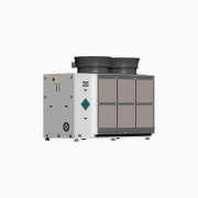 Evaporatively-cooled chiller