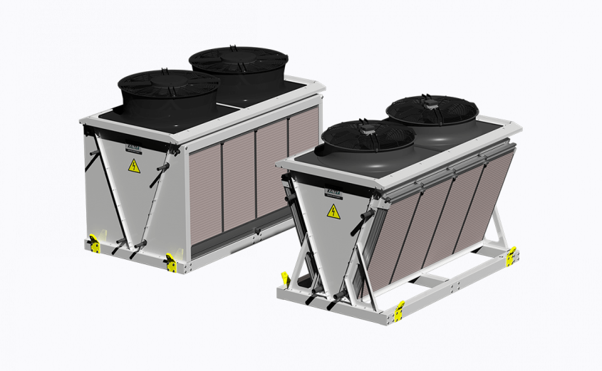 Evaporative dry coolers