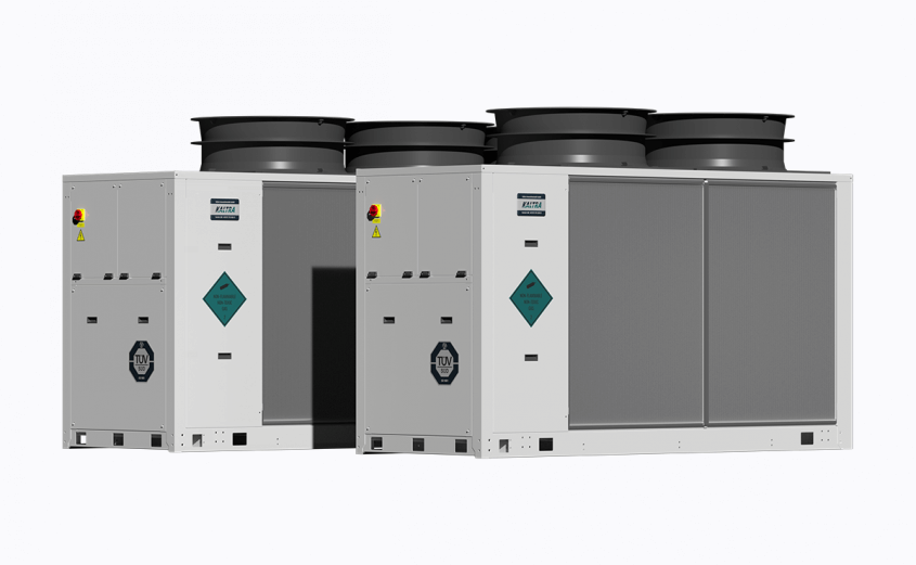 Compact scroll chillers