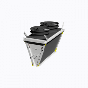 Microchannel condenser bank