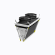 Microchannel condenser bank