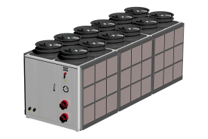 Hybrid evaporative dry cooler