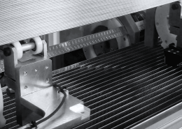 Core builder for microchannel heat exchangers