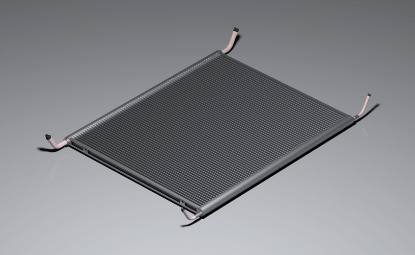 Microchannel evaporator coil